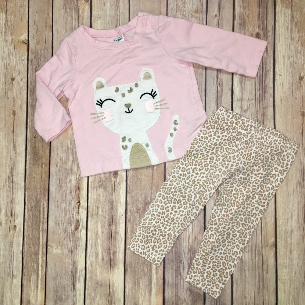 Carters baby girls leopard set